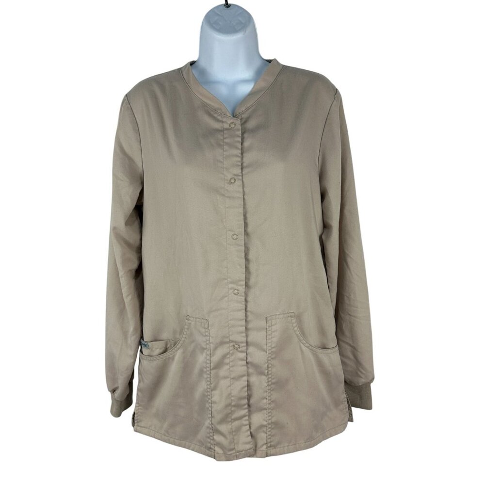 Greys Anatomy By Barco Womens Scrub Jacket Beige Size S